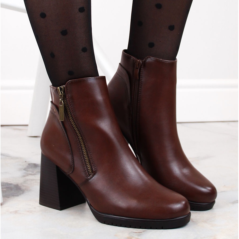 Botins femininos com isolamento marrom Sergio Leone BT323 castanho 1