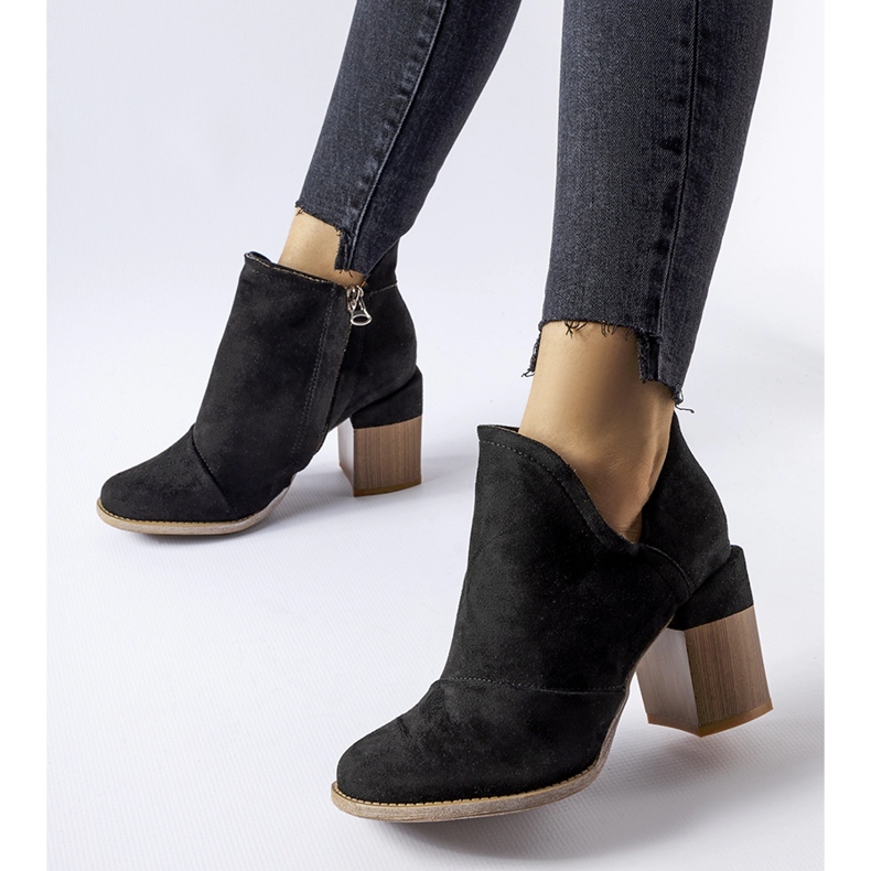 Botins pretos de salto alto Artemisia 2 Botins pretos de salto alto Artemisia 2