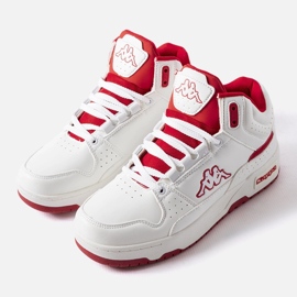 Sapatos unissex brancos e vermelhos Kappa 243316 Jonscha 1
