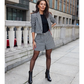 Botins pretos de salto alto com tira decorativa Creil 1