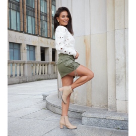 Botins bege com strass Barreto 1