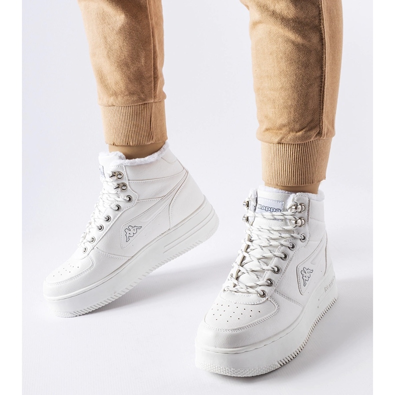 Sapatos isolados brancos Kappa 243047 Fallou 1