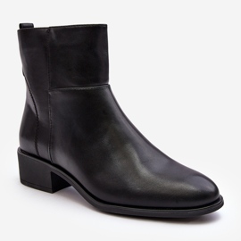 Sergio Leone Botas femininas de couro com zíper pretas Semotti preto 2
