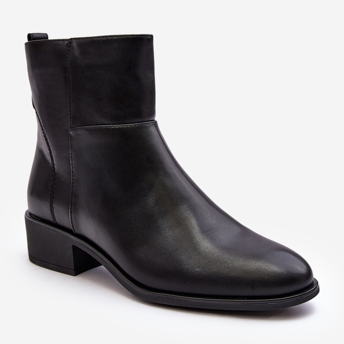 Sergio Leone Botas femininas de couro com zíper pretas Semotti preto 2