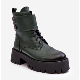 Lemar Anceria Botas femininas de couro verde 2