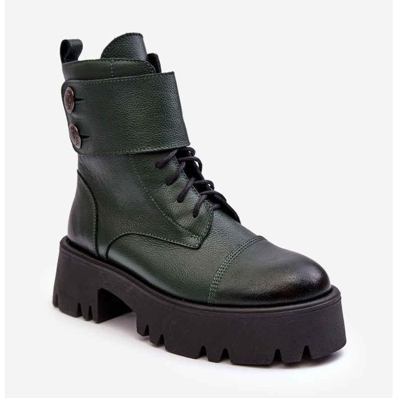 Lemar Anceria Botas femininas de couro verde 2