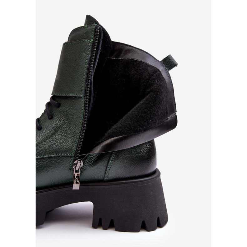 Lemar Anceria Botas femininas de couro verde 1