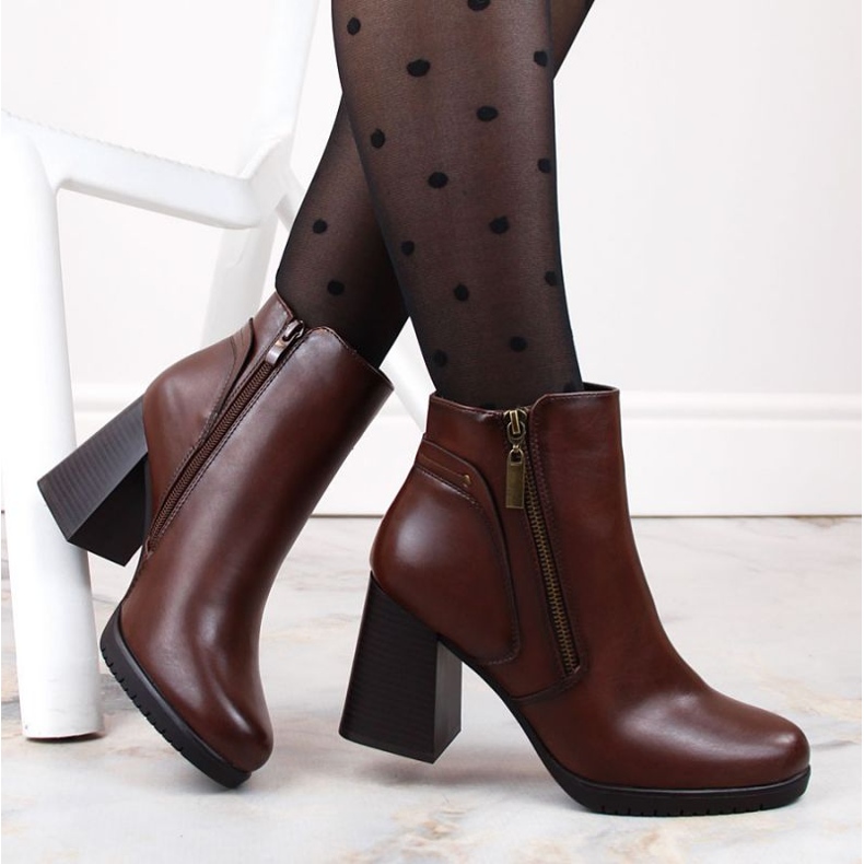 Botins com isolamento Sergio Leone W SK425B, marrom castanho 1 Botins com isolamento Sergio Leone W SK425B, marrom castanho 1
