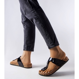 Chinelos pretos com fivelas de Lee Cooper LCW-22-35-1170L 1