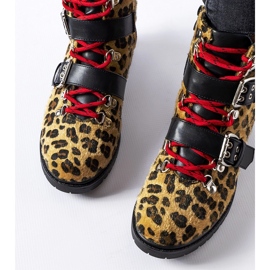 Botins pretos e bege com estampa de leopardo Baltimore 1 Botins pretos e bege com estampa de leopardo Baltimore 1