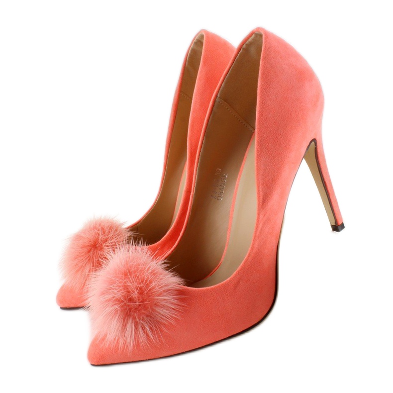 Alfinetes com pompom de latas de laranja ZJ-06 rosa 2