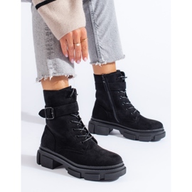 Bolsas femininas negras com sola grossa Shelovet preto 1