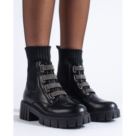 Botas pretas femininas preto 1
