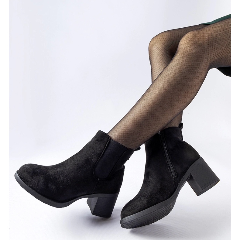 Botins pretos em camurça ecológica Pacific 1