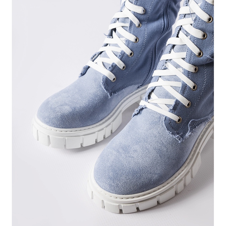 Botas Palmer com isolamento de tecido azul 1