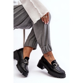WS1 Sapatos femininos de couro com salto alto enorme, Lemmitty preto 7