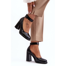 WS1 Bombas de salto preto com fivela Idovana preto 1