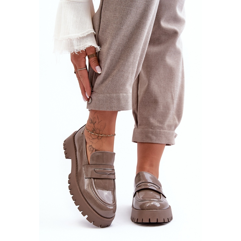 Mocassins envernizados Sapatos baixos Bege Jannah 2 Mocassins envernizados Sapatos baixos Bege Jannah 2