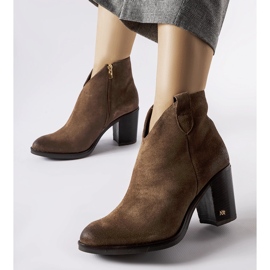 Botas com isolamento de camurça marrom Karino castanho 1