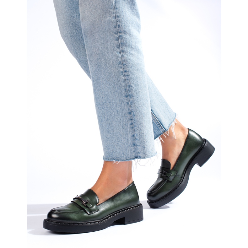 W. Potocki Sapatos femininos verdes escuros da Potocki 1