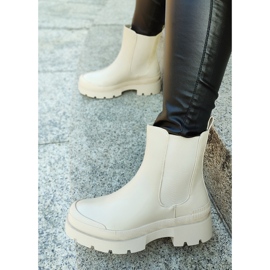 Botas de senhora bege com sola bege 1