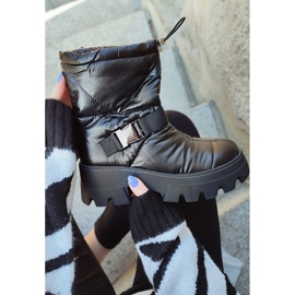 Botas de neve pretas de mulher preto 2