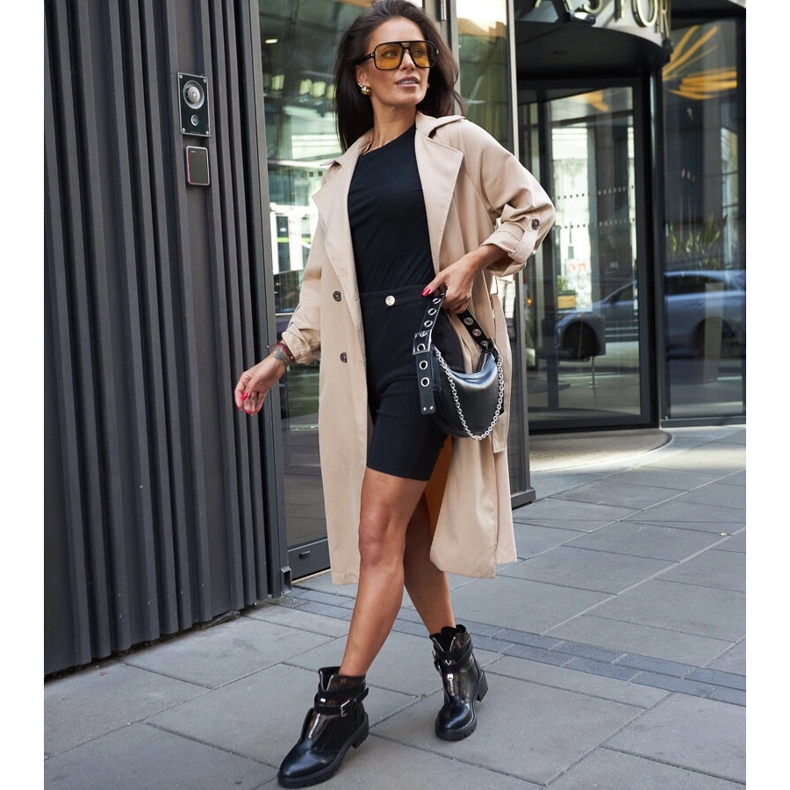 Botas pretas com tira decorativa Domus preto 1