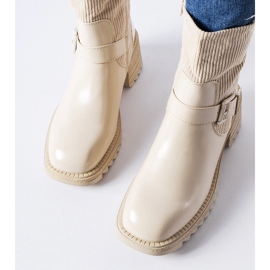 Botins bege com salto enorme Castelvetrano 1