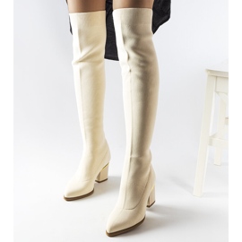 Botas bege com parte superior elástica Klarje 1