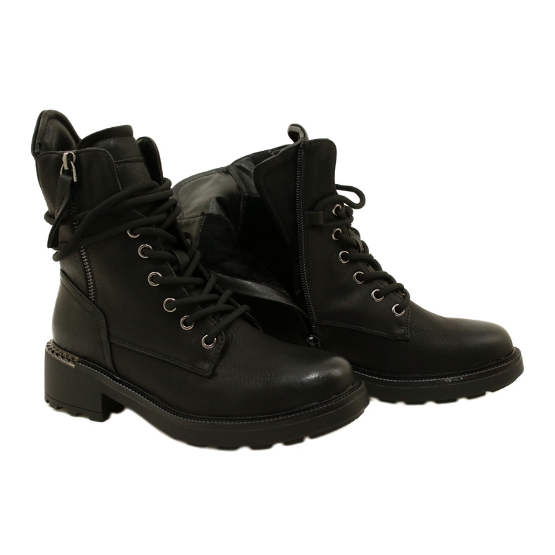 Evento Botas altas femininas com um zíper preto 21BT35-4226 6