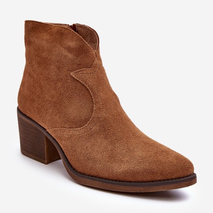 S.Barski Botas Cowboy Camurça Com Zíper D&A SN622-29 Camelo castanho 1 S.Barski Botas Cowboy Camurça Com Zíper D&A SN622-29 Camelo castanho 1