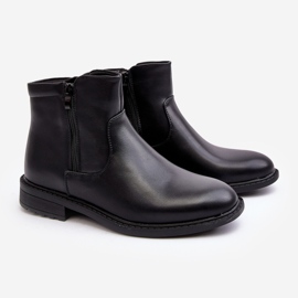 Botas masculinas com zíper baixo pretas Brosta preto 1