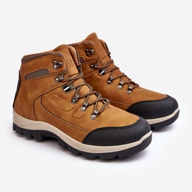PE1 Sapatos de trekking isolados Camel Dysasha masculino marrom 1
