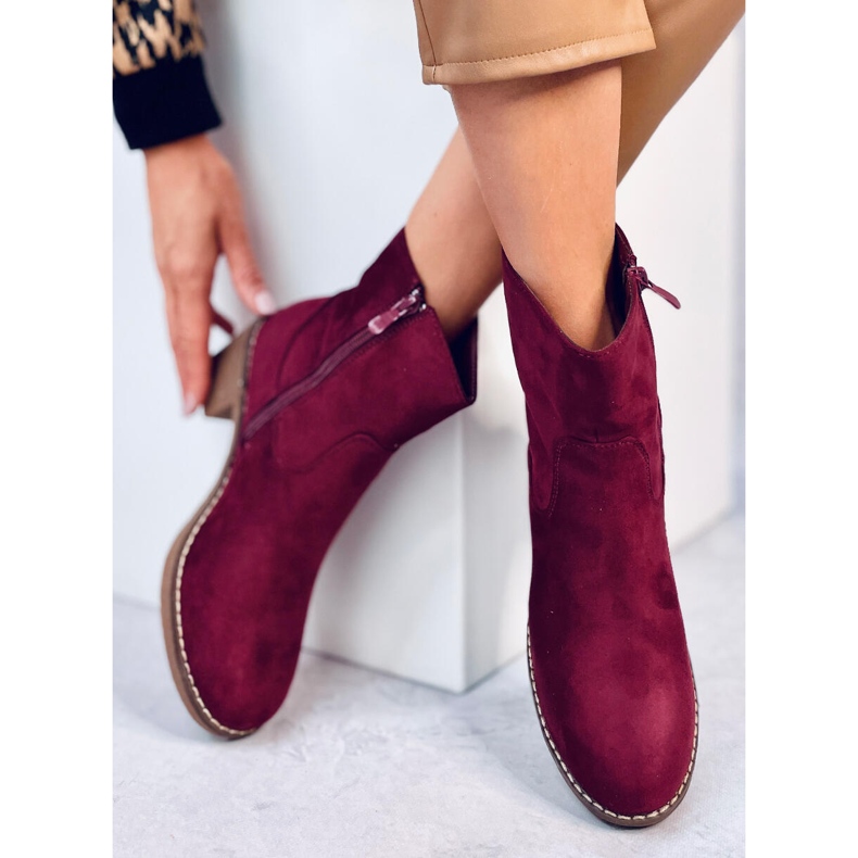 Botas de salto de borracha Linzi Wine vermelho 2