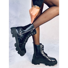 Botas com cadarço Will Black preto 2