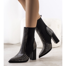 Botins pretos de salto alto Raina 1