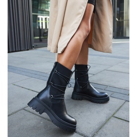 Inna Botins meia preto Eliot com amarração 2 Inna Botins meia preto Eliot com amarração 2