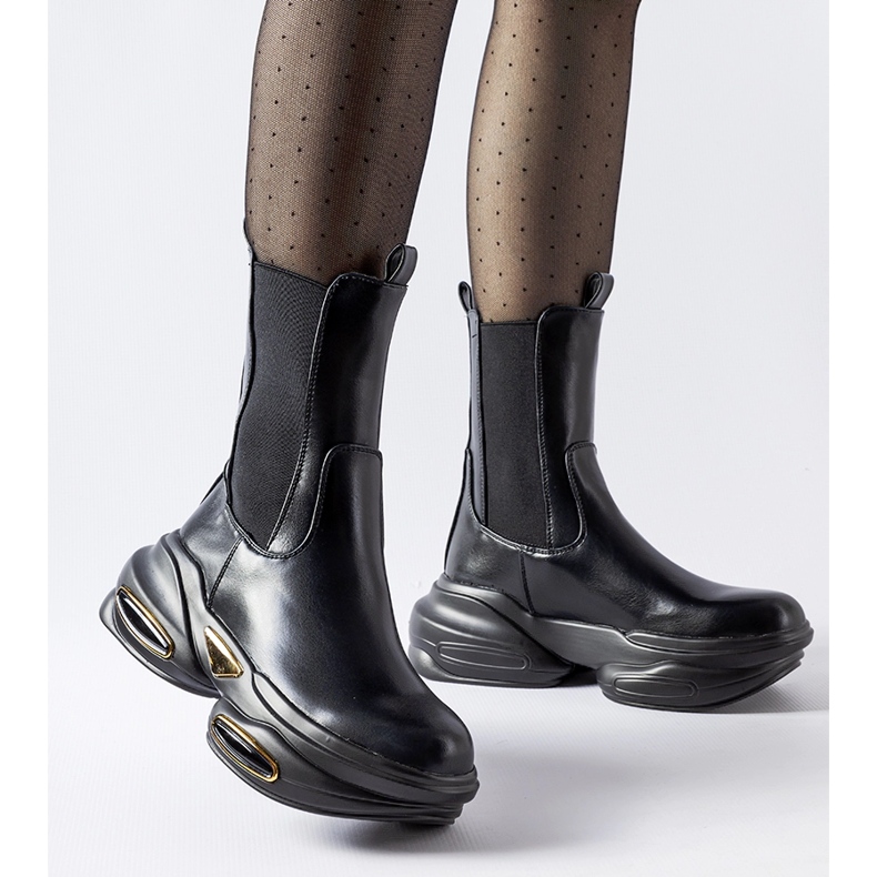 Big Star Botins maciços Sant'Egidio pretos. 1