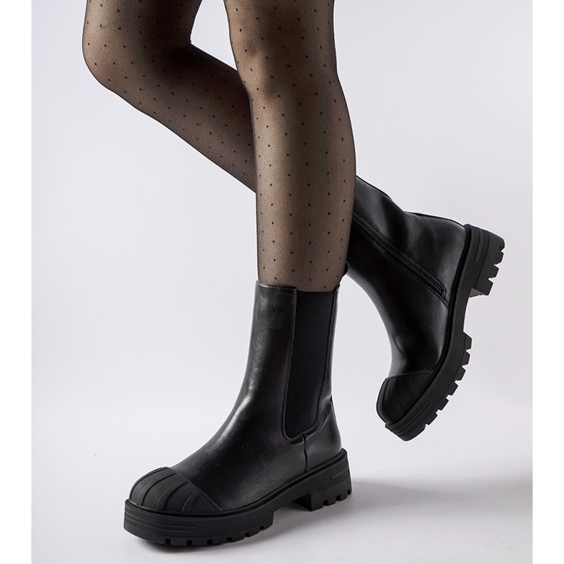 Inna Botas clássicas pretas com isolamento Porcigatone preto 1