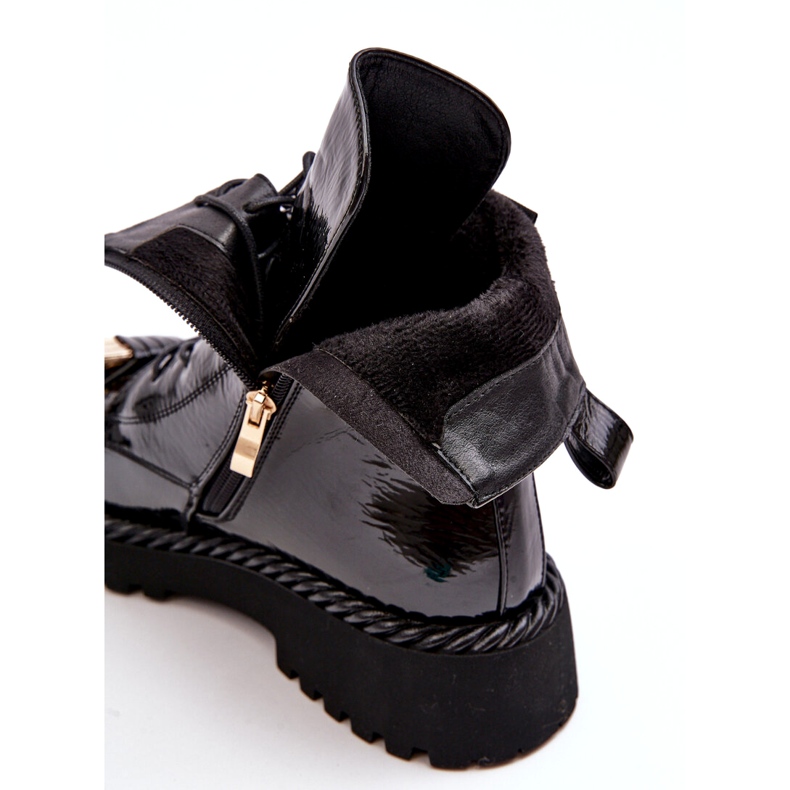 Botins femininos envernizados com decoração preta S.Barski MR870-67 preto 1 Botins femininos envernizados com decoração preta S.Barski MR870-67 preto 1