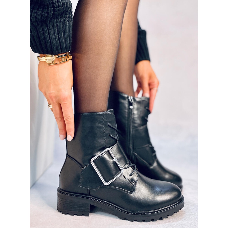 Botas com cadarço Billy Black preto 1
