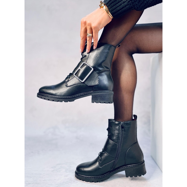 Botas com cadarço Billy Black preto 2