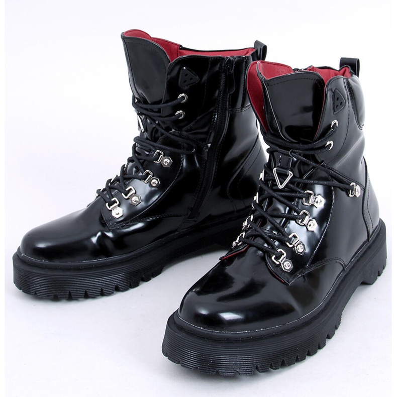 Botas Kari Black com atacadores preto 1