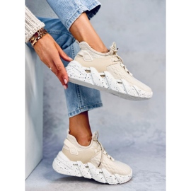 Calçados esportivos com meia Indu Bege 2 Calçados esportivos com meia Indu Bege 2