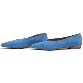 Marco Shoes Bailarinas de camurça natural azul 3