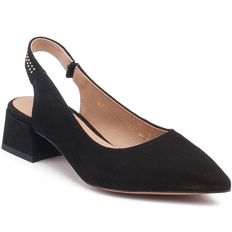 Marco Shoes Sandálias de camurça preta com jatos decorativos preto 2