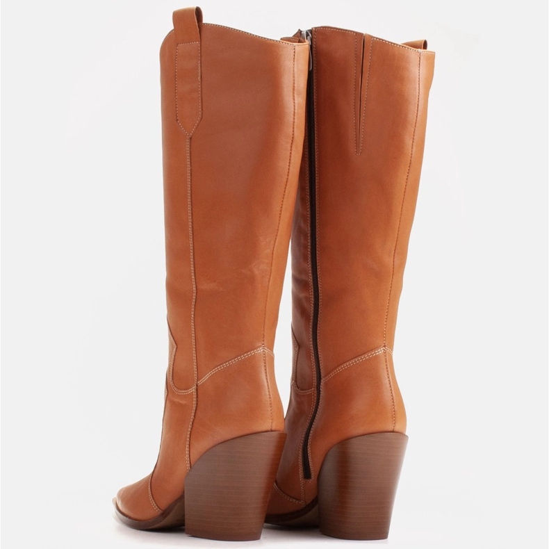 Marco Shoes Botas marrons Marco 1399K para mulheres botas de cowboy castanho 1