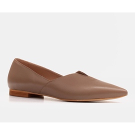 Marco Shoes Bailarinas Marco 1285P femininas bege com um recorte 1 Marco Shoes Bailarinas Marco 1285P femininas bege com um recorte 1