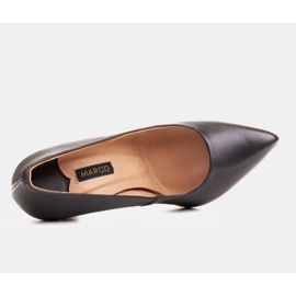 Marco Shoes Sapatilhas de couro feitas de couro soft grain com pedras preto 9