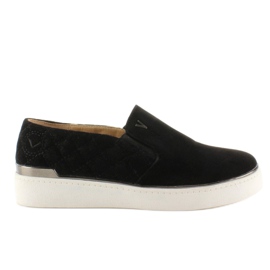 Tênis slip-on de camurça 7103 Preto 2